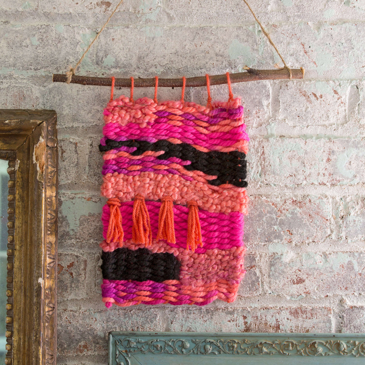 Craft Hanging made in Red Heart Mixology Solids Yarn