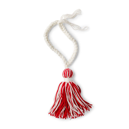 Red Heart Craft Holiday Tassel Decoration Craft Holiday Décor made in Red Heart With Love Yarn