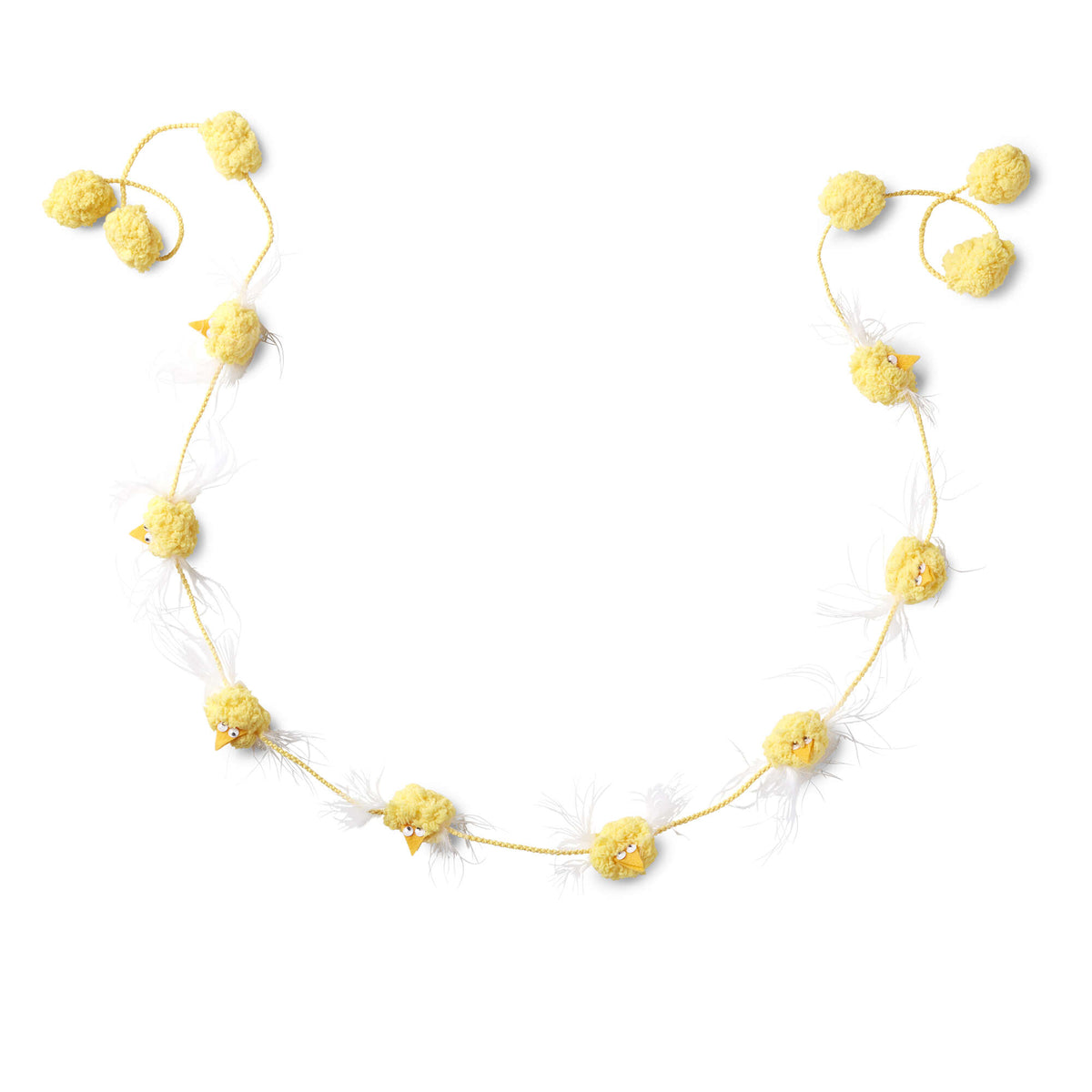 Craft Garland made in Red Heart Pomp-a-Doodle Yarn