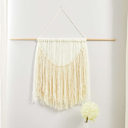 Red Heart Craft Relaxed Fringe Wall Hanging Craft Hanging made in Red Heart Scrubby Cotton Yarn