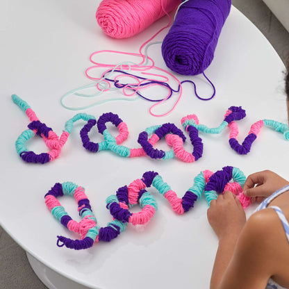 Red Heart Craft Yarn-Wrapped Wire Words Craft Words Craft made in Red Heart Super Saver Yarn