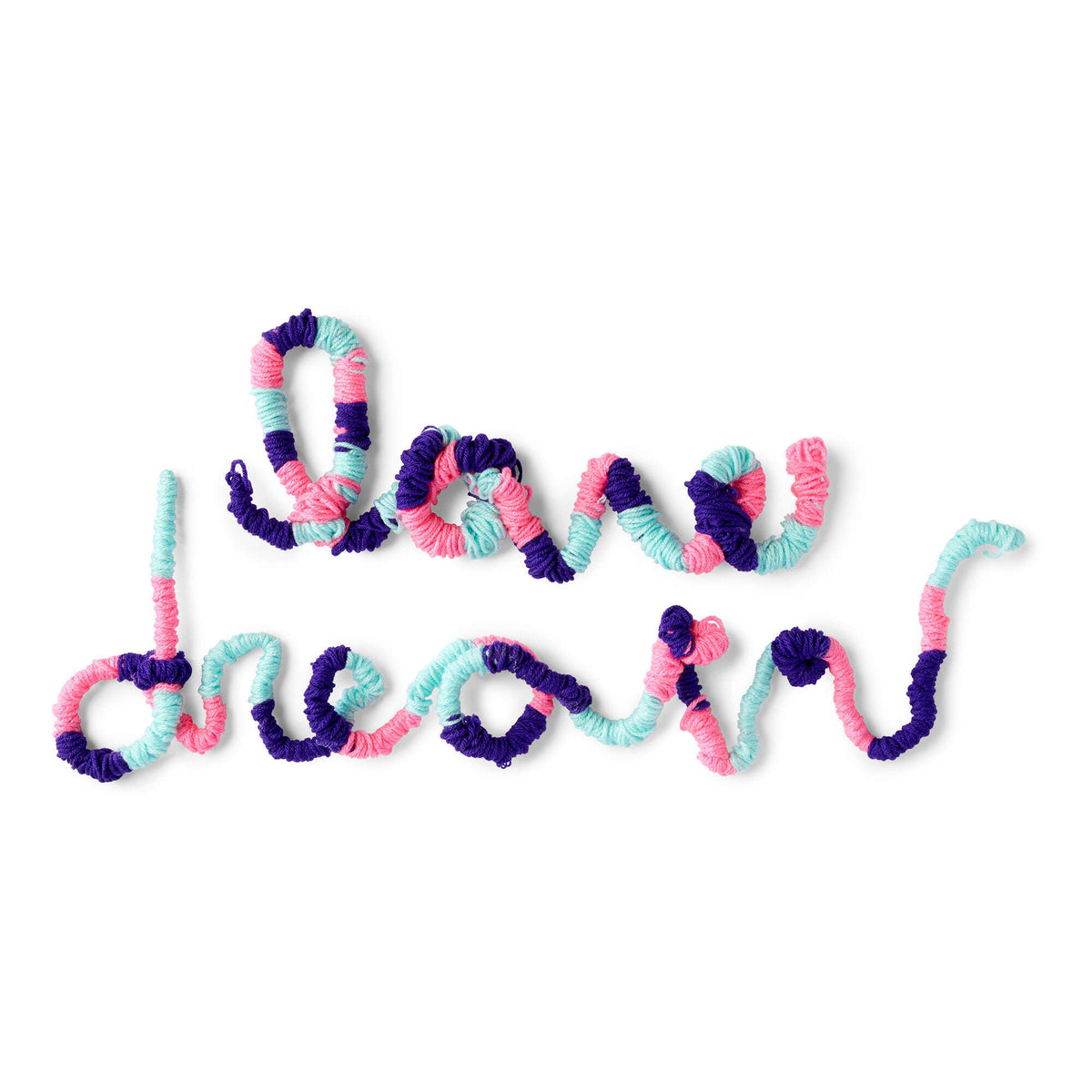 Craft Words Craft made in Red Heart Super Saver Yarn