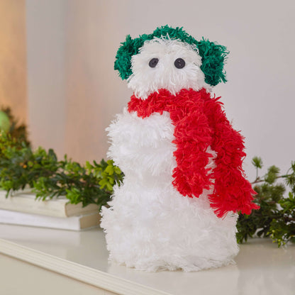 Red Heart Craft Friendly Snowman Craft Snowman made in Red Heart Fur Yarn