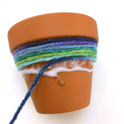 Red Heart Crafty Flower Pots Craft Pots made in Red Heart Super Saver Yarn