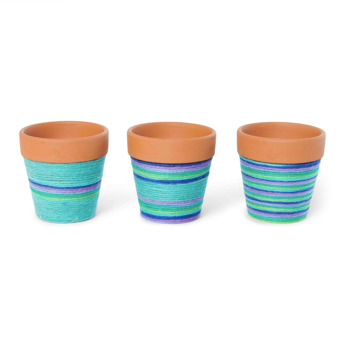 Craft Pots made in Red Heart Super Saver Yarn