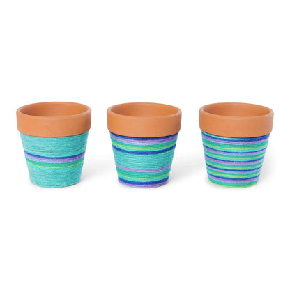 Red Heart Crafty Flower Pots Craft Pots made in Red Heart Super Saver Yarn