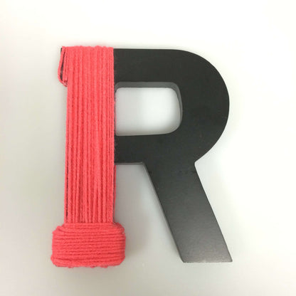 Red Heart Craft Wrapped Initials Craft Initials made in Red Heart Super Saver Yarn
