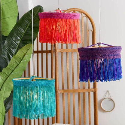 Red Heart Craft Groovy Lampshades Craft Lampshade Cover made in Red Heart Yarn