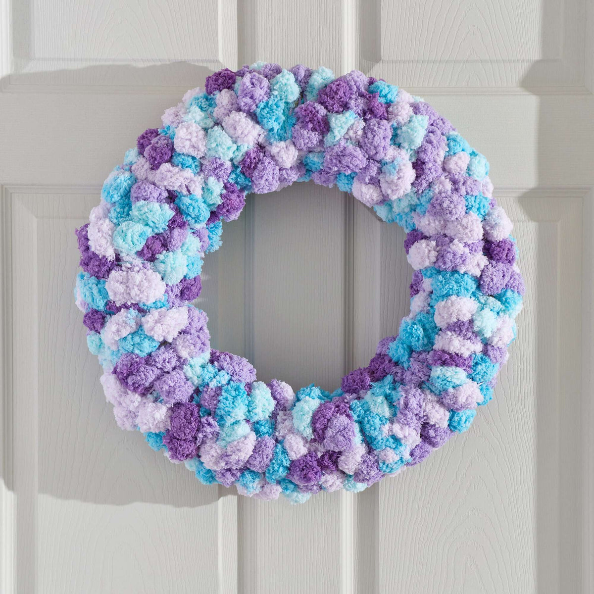 Craft Wreath made in Red Heart Yarn