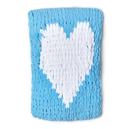 Red Heart Craft Fair Isle Loop-It Pillow Craft Pillow made in Red Heart Loop-It Yarn