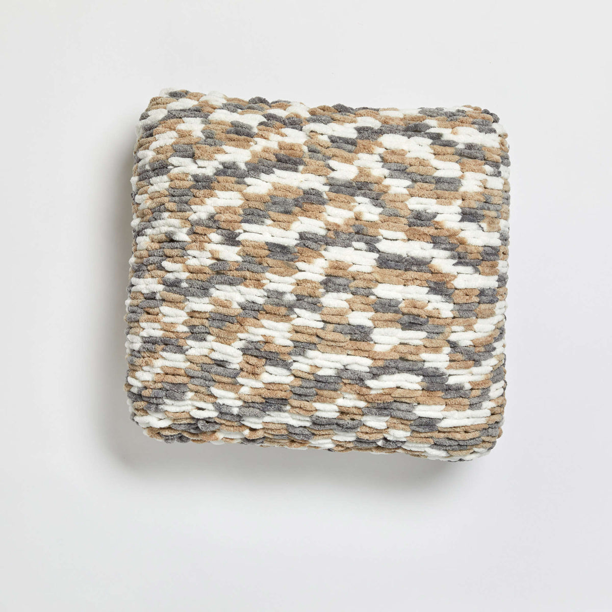 Craft Pillow made in Red Heart Loop-It Yarn