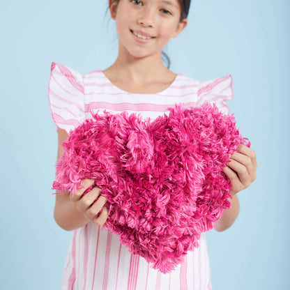 Red Heart Craft Fur-Ever Yours Heart Craft Heart made in Red Heart Fur Yarn