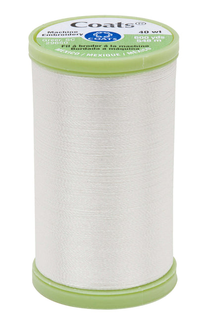Coats & Clark Machine Embroidery Thread (600 Yards) - Clearance Shades Winter White
