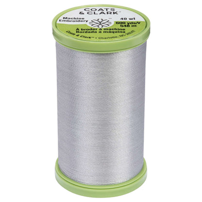 Coats & Clark Machine Embroidery Thread (600 Yards) - Clearance Shades Silver