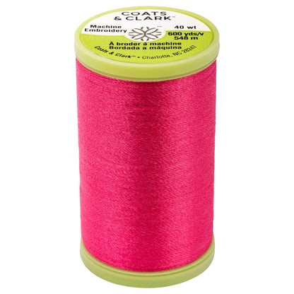 Coats & Clark Machine Embroidery Thread (600 Yards) - Clearance Shades Bright Rose