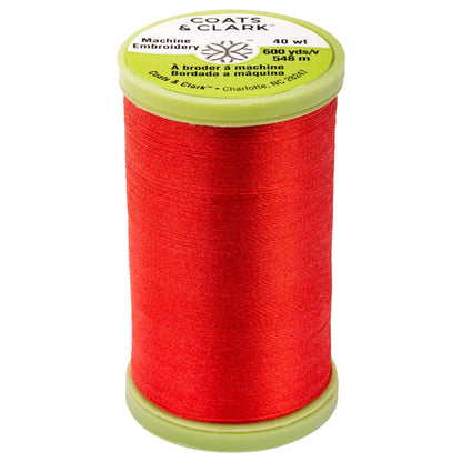 Coats & Clark Machine Embroidery Thread (600 Yards) - Clearance Shades Devil Red