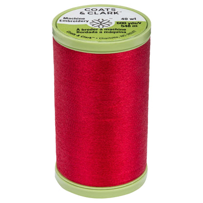 Coats & Clark Machine Embroidery Thread (600 Yards) - Clearance Shades Scarlet