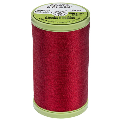 Coats & Clark Machine Embroidery Thread (600 Yards) - Clearance Shades Barberry Red