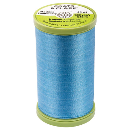 Coats & Clark Machine Embroidery Thread (600 Yards) - Clearance Shades Miracle Blue