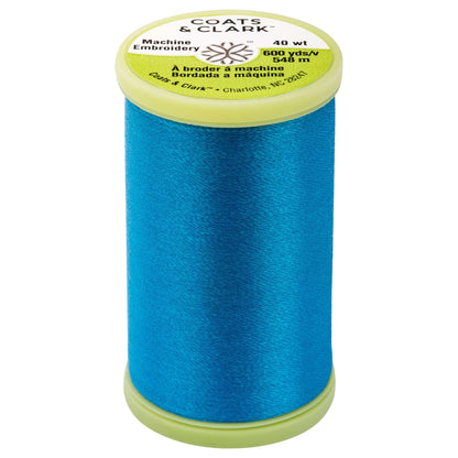 Coats & Clark Machine Embroidery Thread (600 Yards) - Clearance Shades Radiant Blue