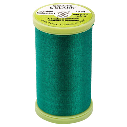 Coats & Clark Machine Embroidery Thread (600 Yards) - Clearance Shades Dark Jade