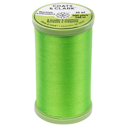 Coats & Clark Machine Embroidery Thread (600 Yards) - Clearance Shades Lime