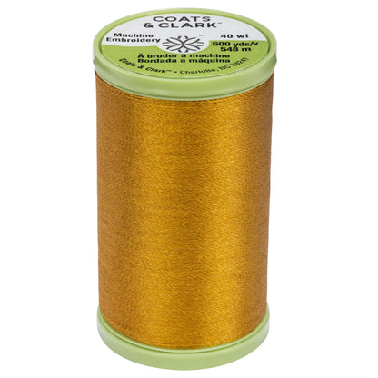 Coats & Clark Machine Embroidery Thread (600 Yards) - Clearance Shades Jungle Gold