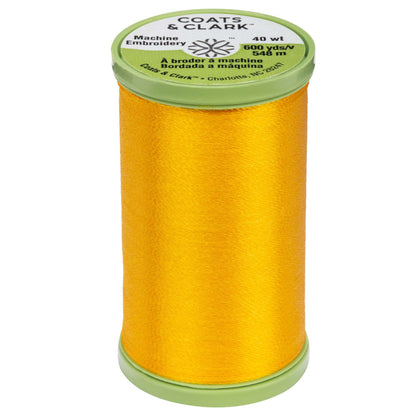 Coats & Clark Machine Embroidery Thread (600 Yards) - Clearance Shades Spark Gold