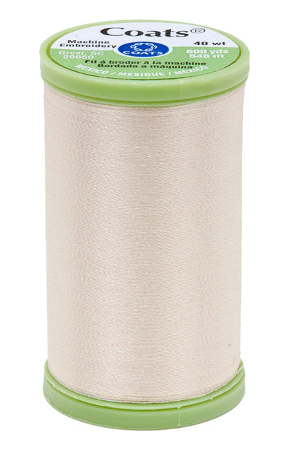 Coats & Clark Machine Embroidery Thread (600 Yards) - Clearance Shades Cream