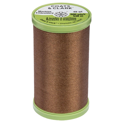 Coats & Clark Machine Embroidery Thread (600 Yards) - Clearance Shades Summer Brown