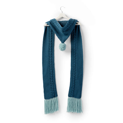 Sugar Bush Hooded Cable Crochet Scarf Crochet Scarf made in Sugar Bush Bold yarn