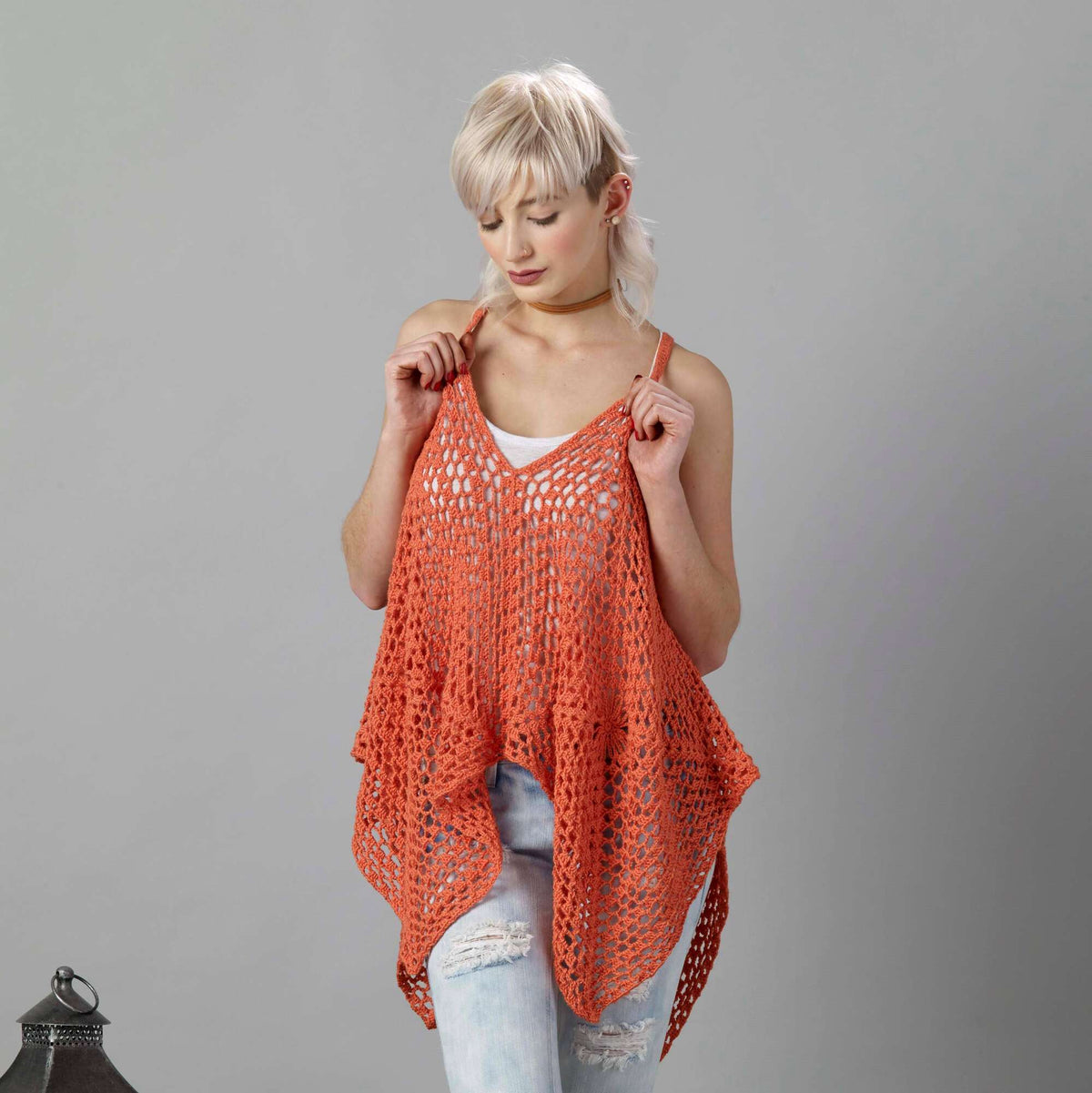 Crochet Tank Top made in Sugar Bush Nanaimo yarn