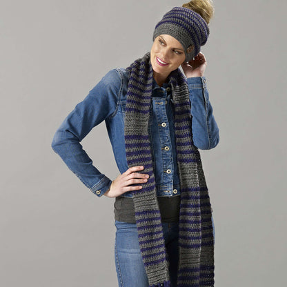 Sugar Bush Crochet Slouchy Hat & Scarf Crochet Set made in Sugar Bush Rapture yarn