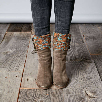 Sugar Bush Knit Boot Cuffs Knit Accessory made in Sugar Bush Itty-Bitty yarn