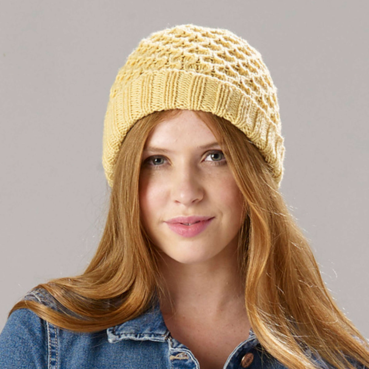 Knit Hat made in Sugar Bush Bold yarn