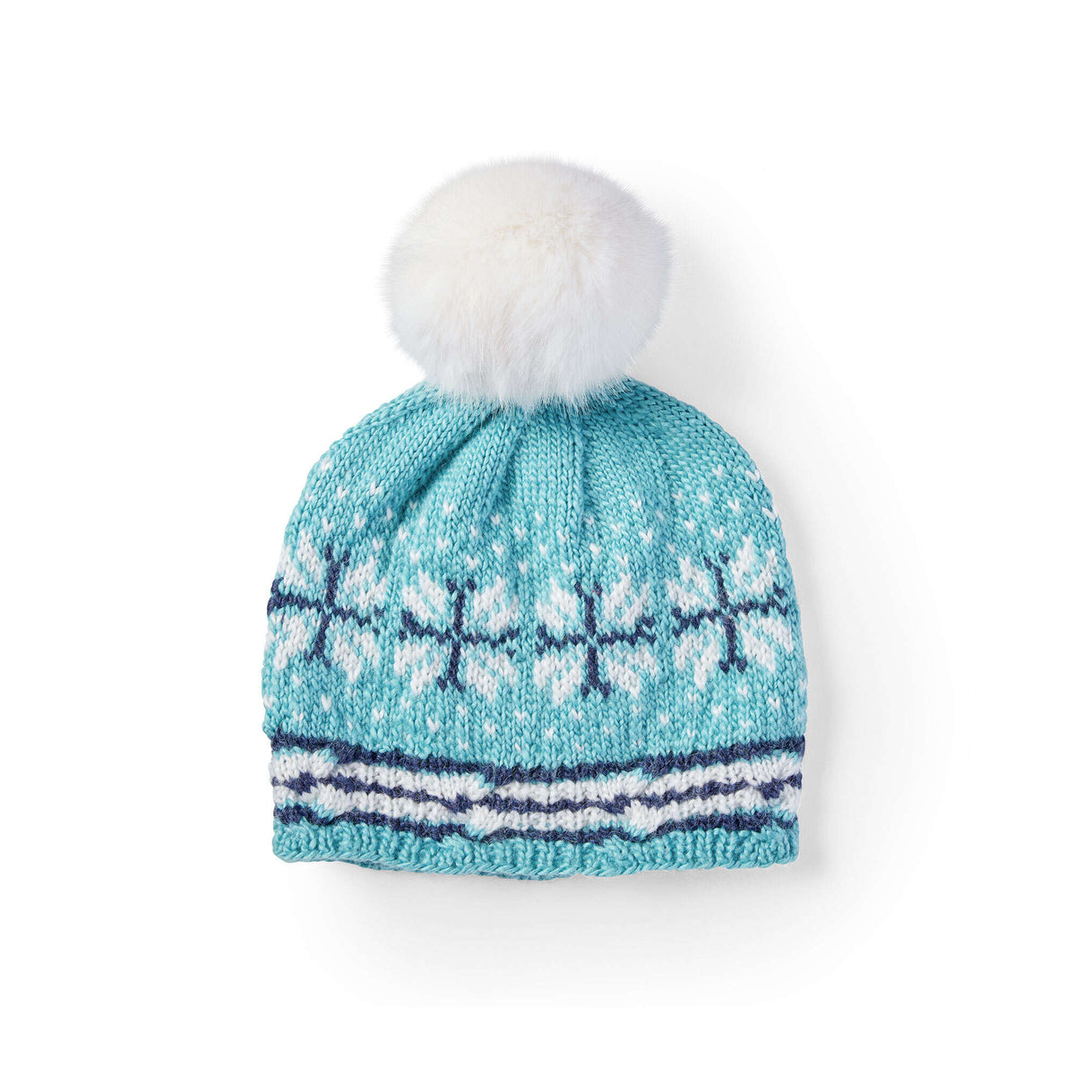 Knit Hat made in Sugar Bush Shiver yarn