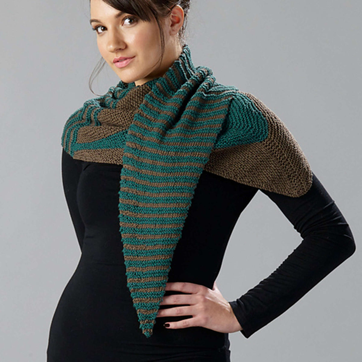 Knit Shawl made in Sugar Bush Cabot yarn
