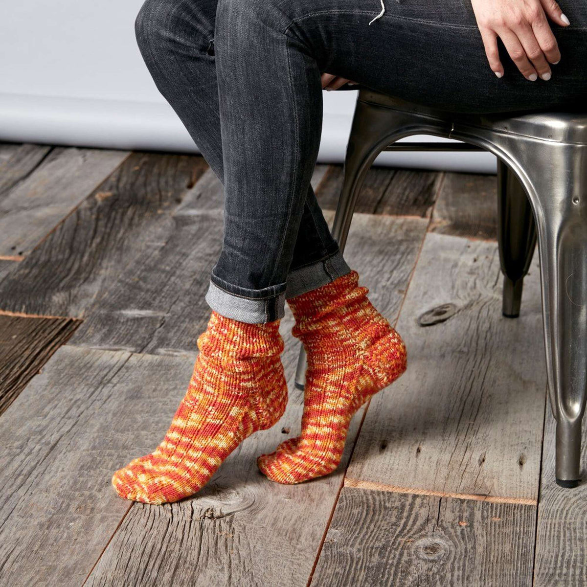 Knit Sock made in Sugar Bush Itty-Bitty yarn