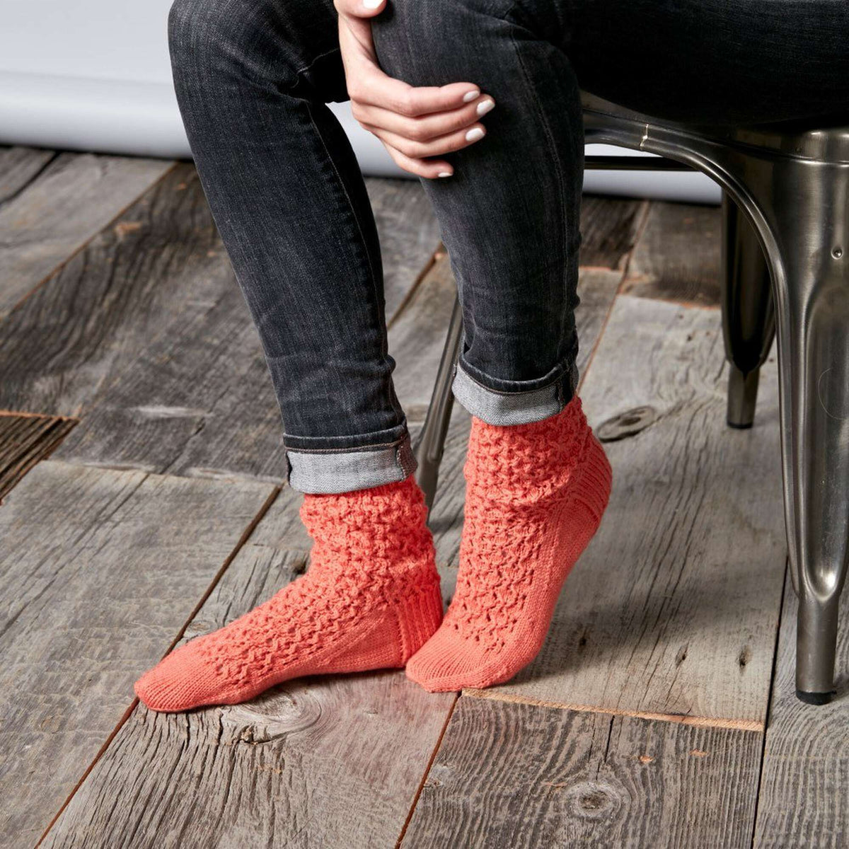 Knit Sock made in Sugar Bush Itty-Bitty yarn
