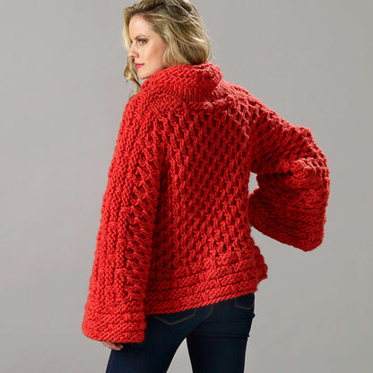 Sugar Bush Polar Berry Knit Pullover Knit Sweater made in Sugar Bush Chill yarn