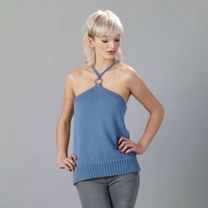 Sugar Bush Knit Entwined Halter Top Knit Top made in Sugar Bush Nanaimo yarn