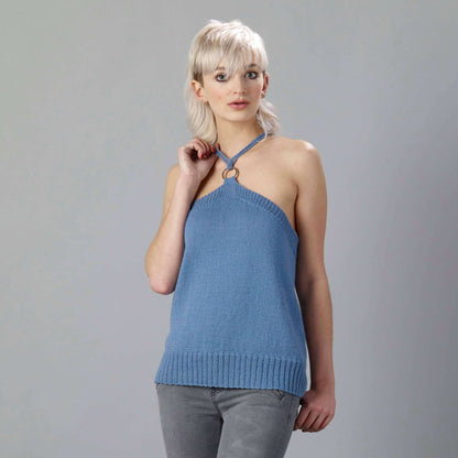 Sugar Bush Knit Entwined Halter Top Knit Top made in Sugar Bush Nanaimo yarn