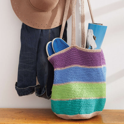Lily Sugar'n Cream Striped Market Tote Bag Version 1