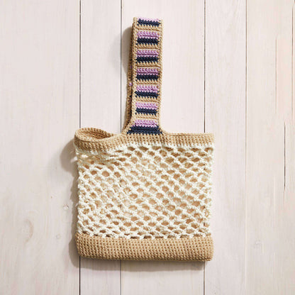 Lily Sugar'n Cream Stitch Club Meshy Crochet Market Bag + Tutorial Crochet Bag made in Lily Sugar'n Cream The Original yarn
