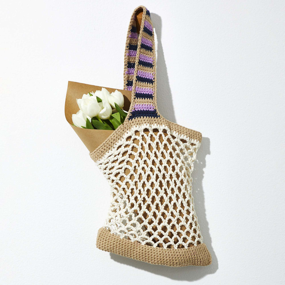 Crochet Bag made in Lily Sugar'n Cream The Original yarn