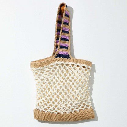 Lily Sugar'n Cream Stitch Club Meshy Crochet Market Bag + Tutorial Crochet Bag made in Lily Sugar'n Cream The Original yarn