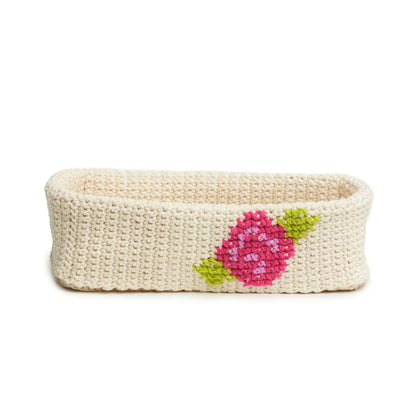 Lily Sugar'n Cream Cross Stitch Crochet Basket Single Size