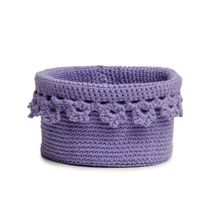 Lily Sugar'n Cream Floral Edge Crochet Basket Version 3