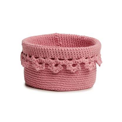 Lily Sugar'n Cream Floral Edge Crochet Basket Version 3