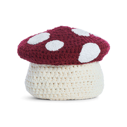 Lily Sugar'n Cream Crochet Lidded Toadstool Basket, Lily Sugar'n Cream Lidded Toadstool Basket Version 2